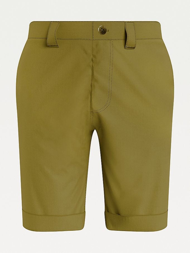 Tommy Hilfiger Scanton Regular Chino Kurze Hose Herren Olivgrün | AT014QGIT