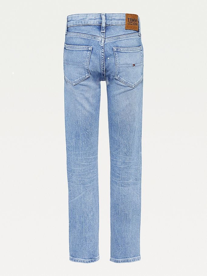 Tommy Hilfiger Scanton Slim Distressed Jeans Kinder Blau | AT947ZFBP