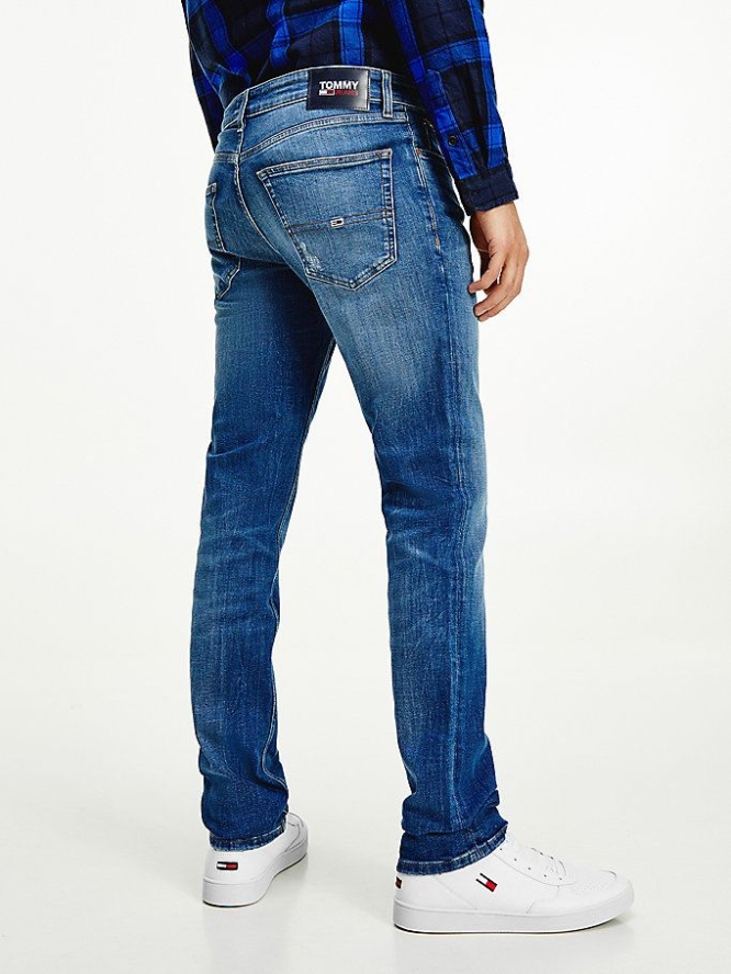 Tommy Hilfiger Scanton Slim Faded Mid Wash Jeans Herren Blau | AT107MEJS