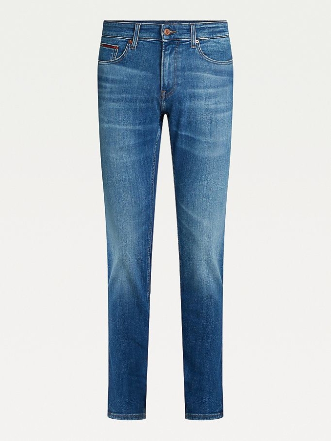 Tommy Hilfiger Scanton Slim Faded Mid Wash Jeans Herren Blau | AT107MEJS