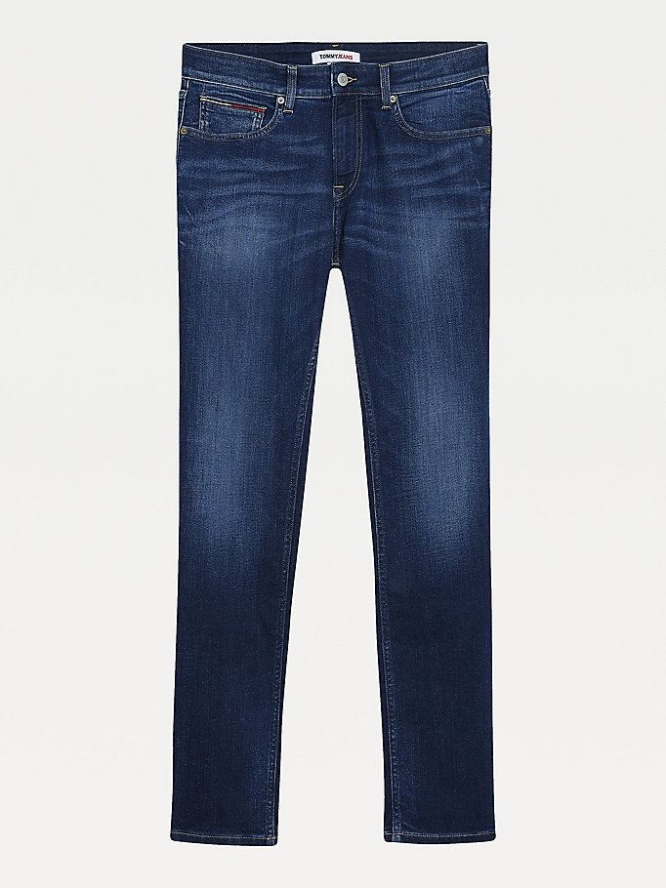 Tommy Hilfiger Scanton Slim Faded Recycled Baumwoll Jeans Herren Dunkelblau | AT023OQBL