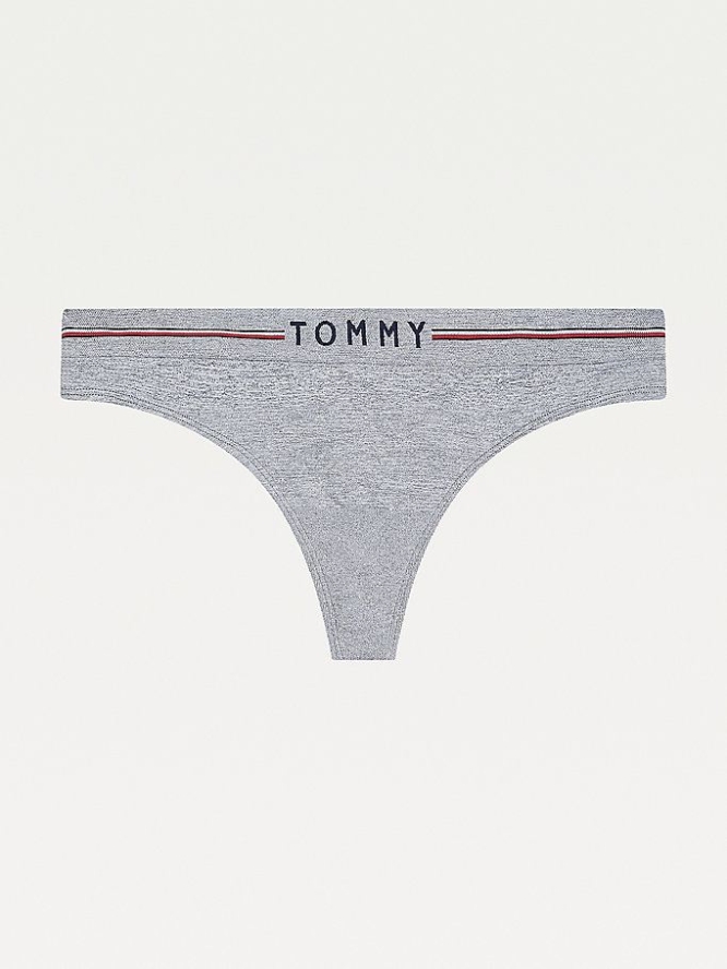 Tommy Hilfiger Seamless Logo Tanga Unterwäsche Damen Grau | AT304CYQK