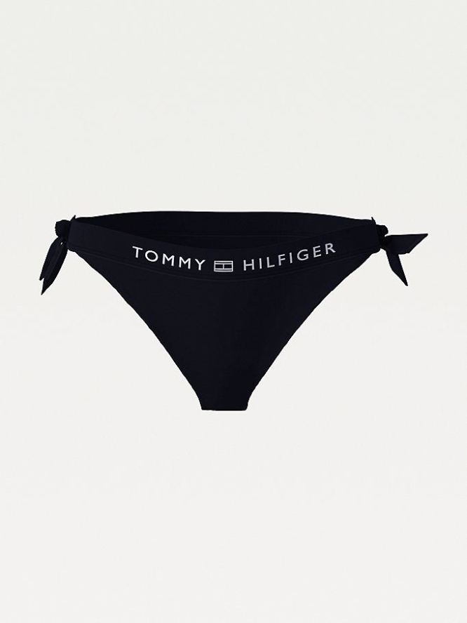 Tommy Hilfiger Side-Tie Cheeky Fit Bikini Bottoms Bademode Damen Dunkelblau | AT068RMPQ