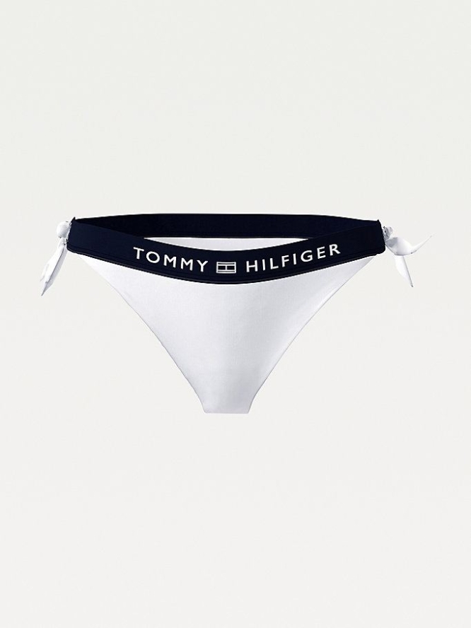 Tommy Hilfiger Side-Tie Cheeky Fit Bikini Bottoms Bademode Damen Weiß | AT970TBDN