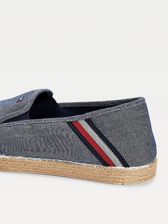 Tommy Hilfiger Signature Chambray Espadrilles Freizeitschuhe Herren Navy | AT680DQZA