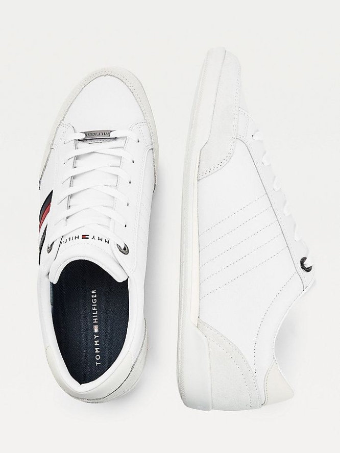 Tommy Hilfiger Signature Detail Cupsole Sneakers Herren Weiß | AT308EJLB