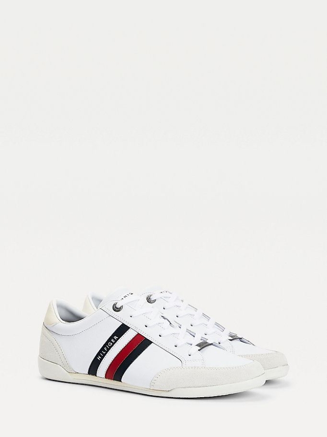 Tommy Hilfiger Signature Detail Cupsole Sneakers Herren Weiß | AT308EJLB