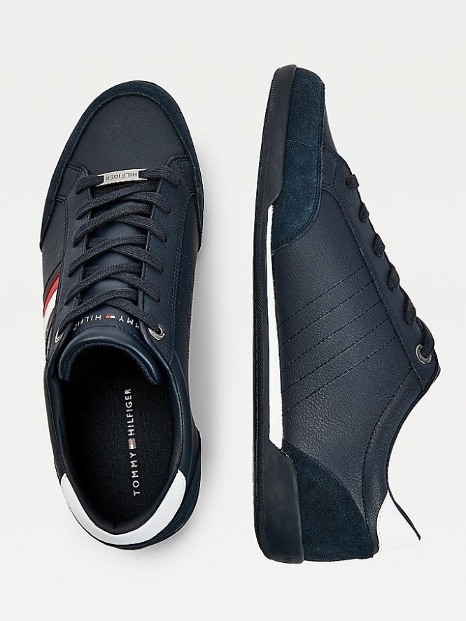 Tommy Hilfiger Signature Detail Cupsole Sneakers Herren Dunkelblau | AT794CUJQ