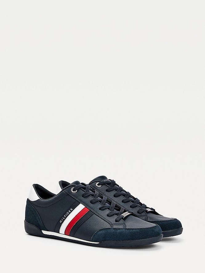 Tommy Hilfiger Signature Detail Cupsole Sneakers Herren Dunkelblau | AT794CUJQ