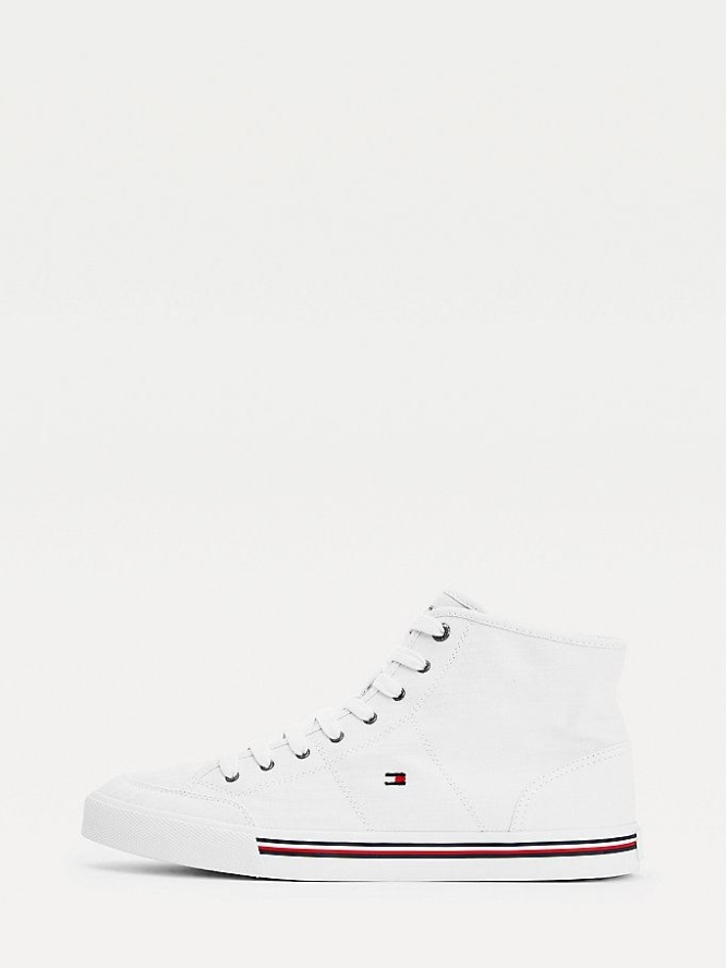 Tommy Hilfiger Signature Mid-Top Sneakers Herren Weiß | AT518WCFI