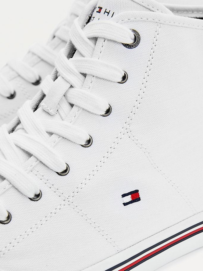 Tommy Hilfiger Signature Mid-Top Sneakers Herren Weiß | AT518WCFI