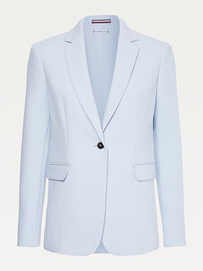 Tommy Hilfiger Single Breasted Blazer Damen Blau | AT154PHEA