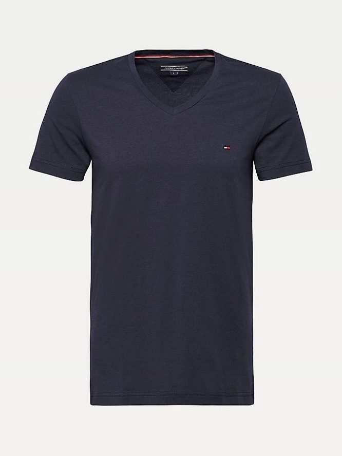 Tommy Hilfiger Slim Fit Baumwoll T-shirts Herren Navy | AT856QWLO