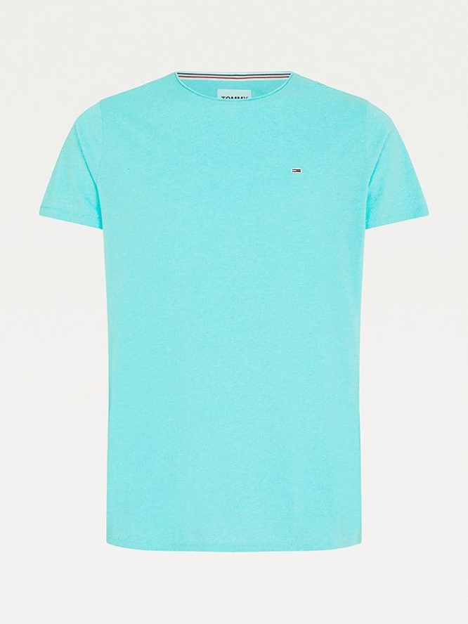 Tommy Hilfiger Slim Fit Crew Neck T-shirts Herren Blau | AT297WUCB