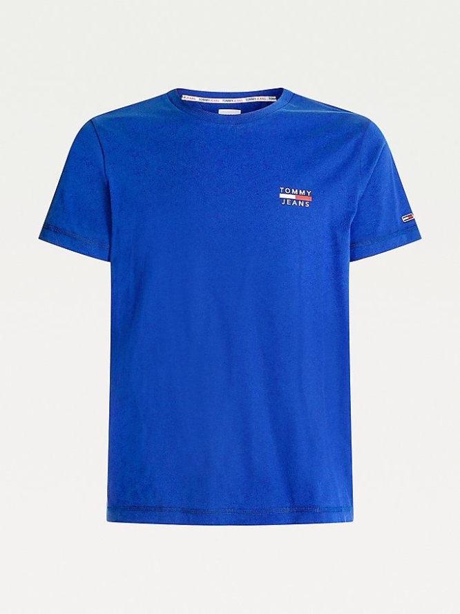 Tommy Hilfiger Slim Fit High Neck T-shirts Herren Blau | AT417LTSF