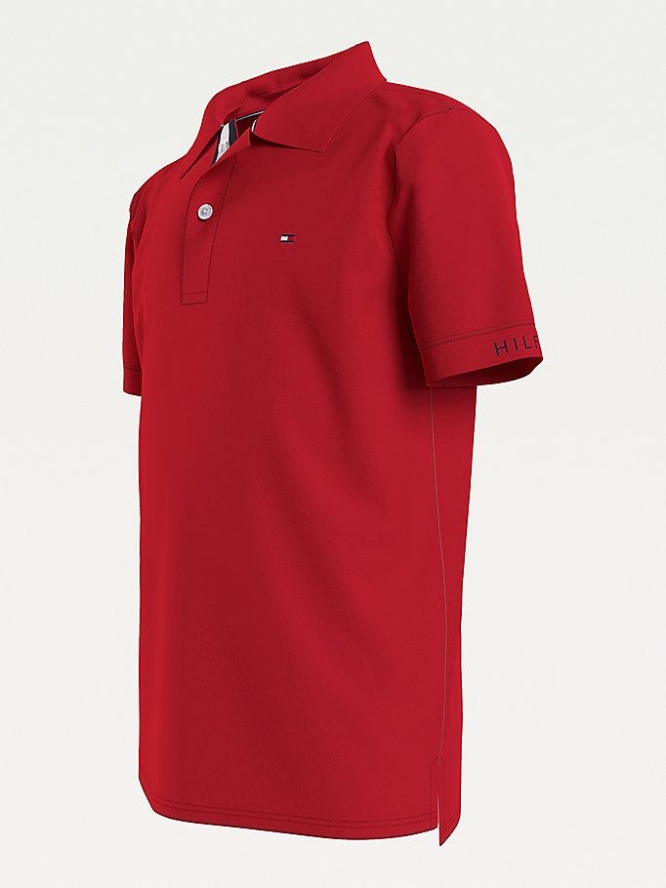 Tommy Hilfiger Slim Fit Polo Shirts Kinder Tiefesrot | AT436NISZ