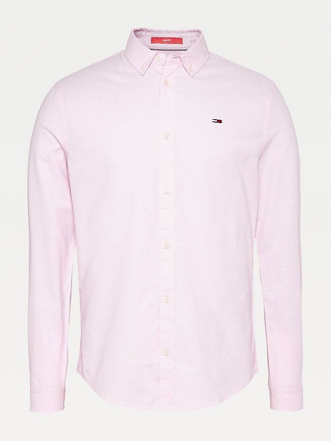 Tommy Hilfiger Slim Fit Stretch Oxford Baumwoll Hemd Herren Rosa | AT451EOMQ