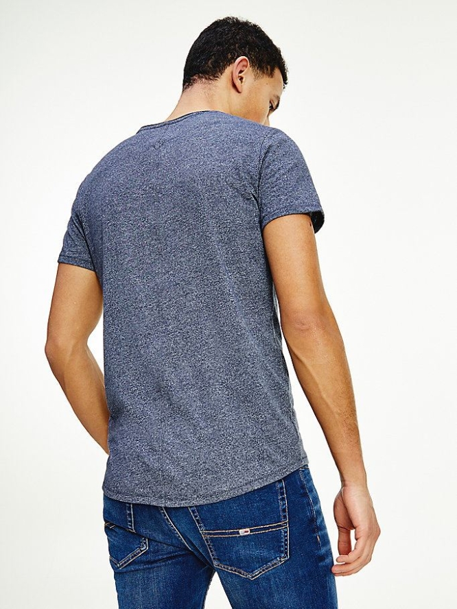 Tommy Hilfiger Slim Fit V-Neck T-shirts Herren Hellnavy | AT756BRGN