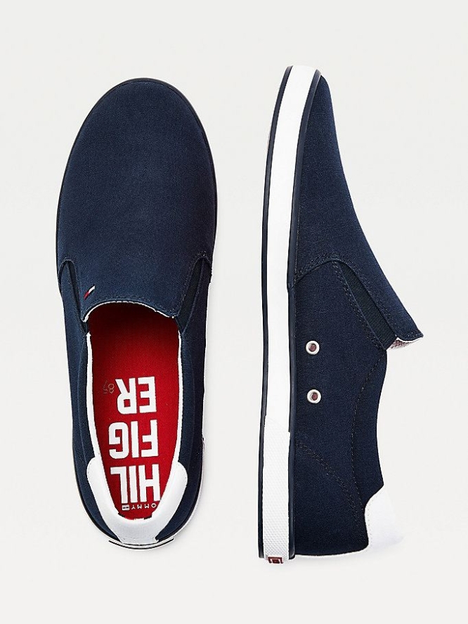 Tommy Hilfiger Slip-On Sneakers Herren Dunkelblau | AT476AIKT