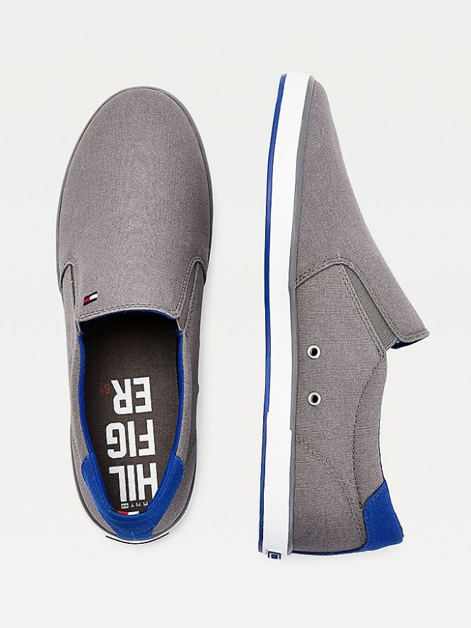 Tommy Hilfiger Slip-On Sneakers Herren Grau | AT048HQEU