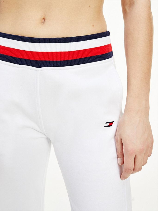 Tommy Hilfiger Sport Bio Cool Signature Jogginghose Damen Weiß | AT037VDTF