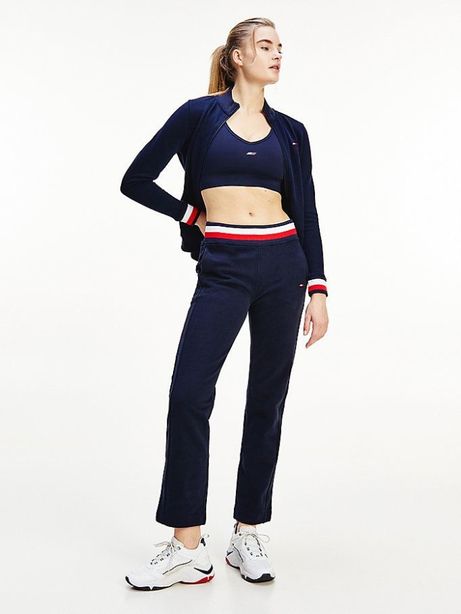 Tommy Hilfiger Sport Bio Cool Signature Jogginghose Damen Dunkelblau | AT708KERS