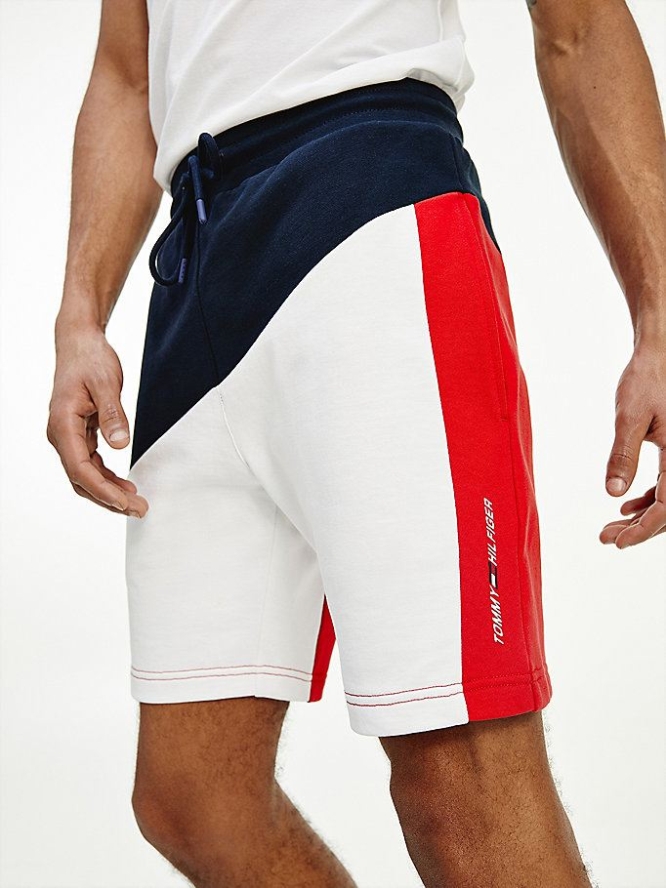 Tommy Hilfiger Sport Colour-Blocked Terry Kurze Hose Herren Dunkelblau | AT905BWTN