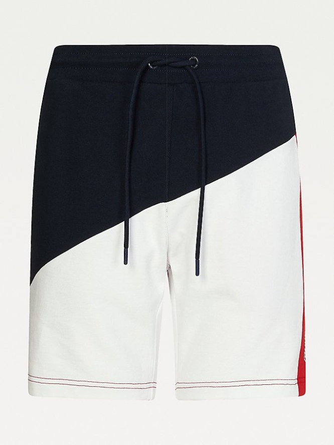 Tommy Hilfiger Sport Colour-Blocked Terry Kurze Hose Herren Dunkelblau | AT905BWTN