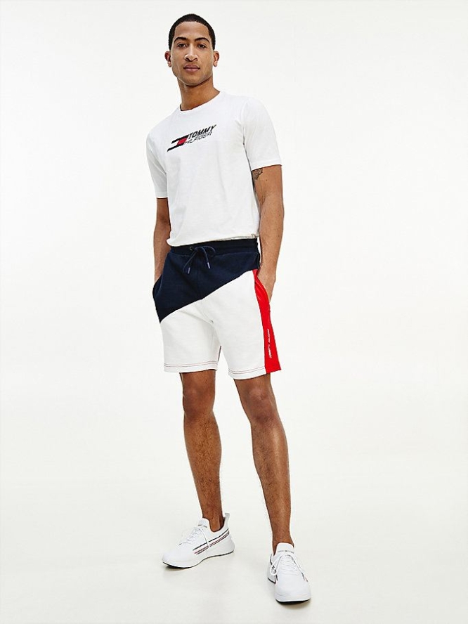 Tommy Hilfiger Sport Colour-Blocked Terry Kurze Hose Herren Dunkelblau | AT905BWTN