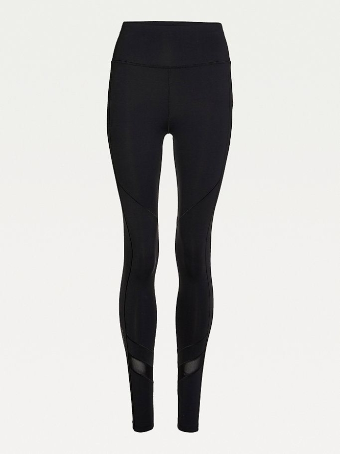 Tommy Hilfiger Sport Power Mesh Leggings Damen Schwarz | AT685FXUQ