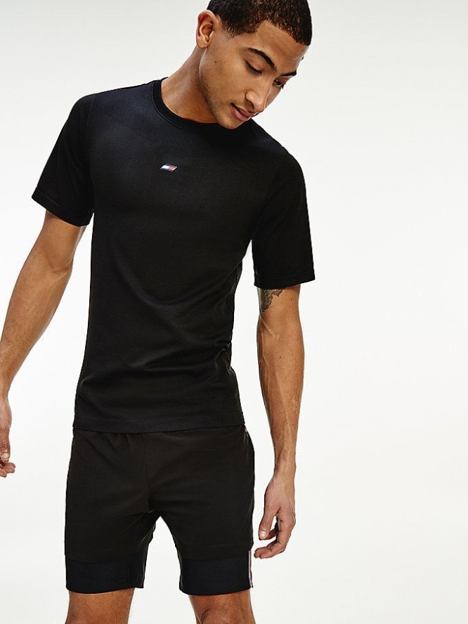 Tommy Hilfiger Sport Seamless Slim Fit T-shirts Herren Schwarz | AT218CHLA