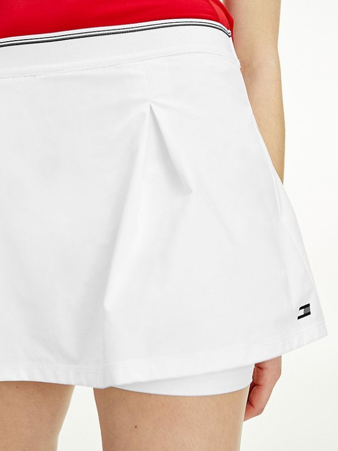 Tommy Hilfiger Sport Slim Wasser Repellent Woven Skorts Kurze Hose Damen Weiß | AT841NKXV