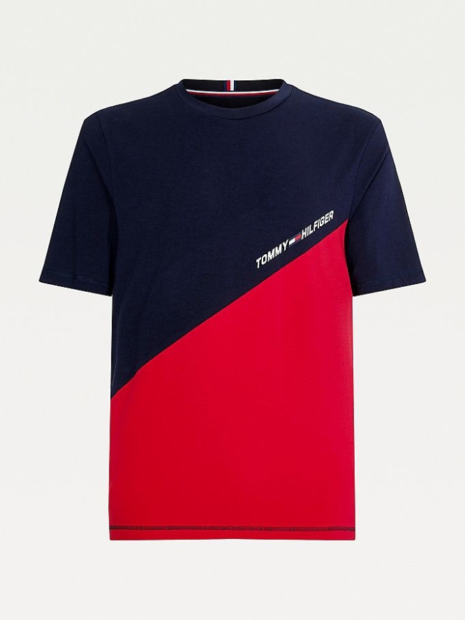 Tommy Hilfiger Sport TH Cool Colour-Blocked T-shirts Herren Rot | AT109GOWV