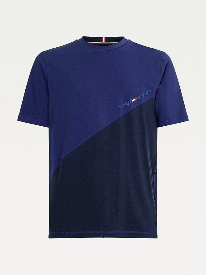 Tommy Hilfiger Sport TH Cool Colour-Blocked T-shirts Herren Navy | AT419ZHPB