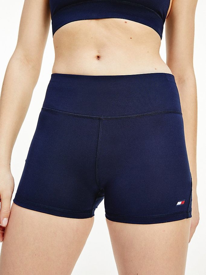 Tommy Hilfiger Sport TH Cool Fitted Kurze Hose Damen Dunkelblau | AT169CPQK