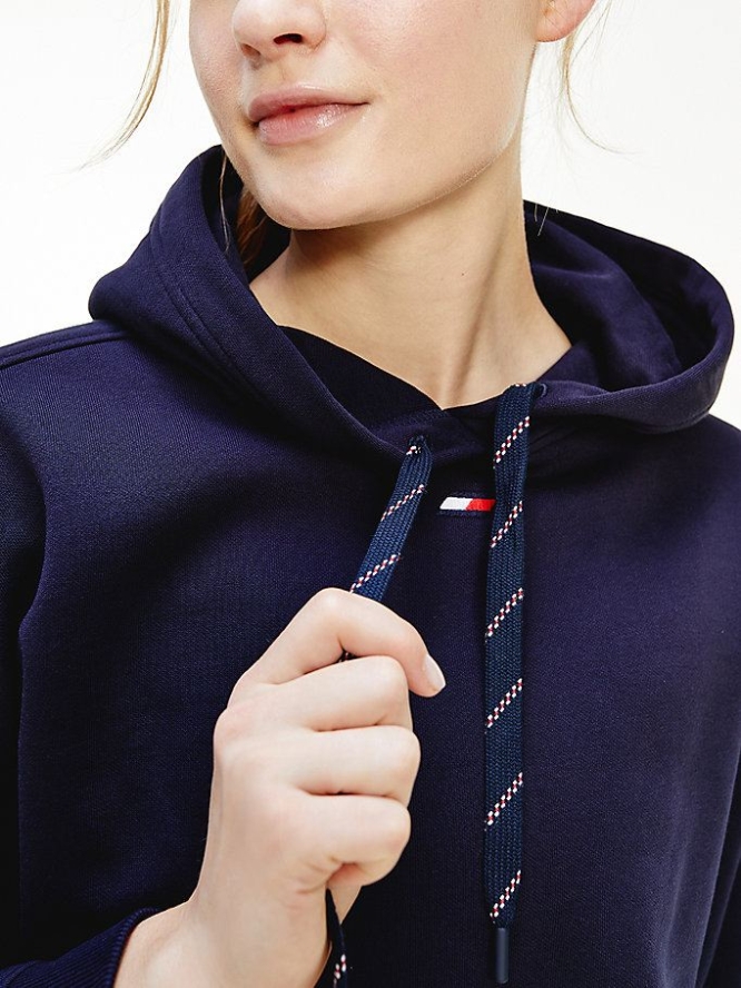 Tommy Hilfiger Sport TH Cool Fleece Hoodie Damen Dunkelblau | AT298CAZL