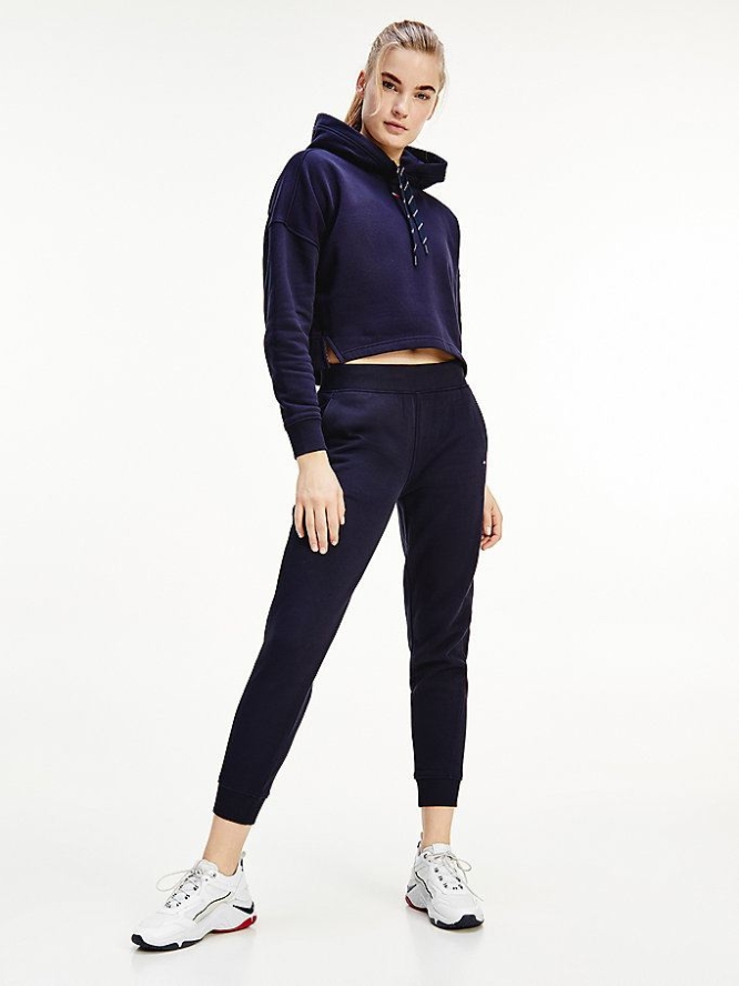 Tommy Hilfiger Sport TH Cool Fleece Jogginghose Damen Dunkelblau | AT157MVOG