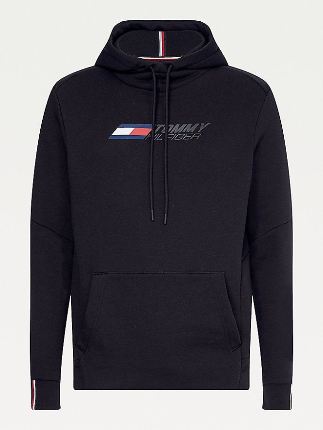 Tommy Hilfiger Sport TH Cool Flex Fleece Hoodie Herren Dunkelblau | AT719IDQJ