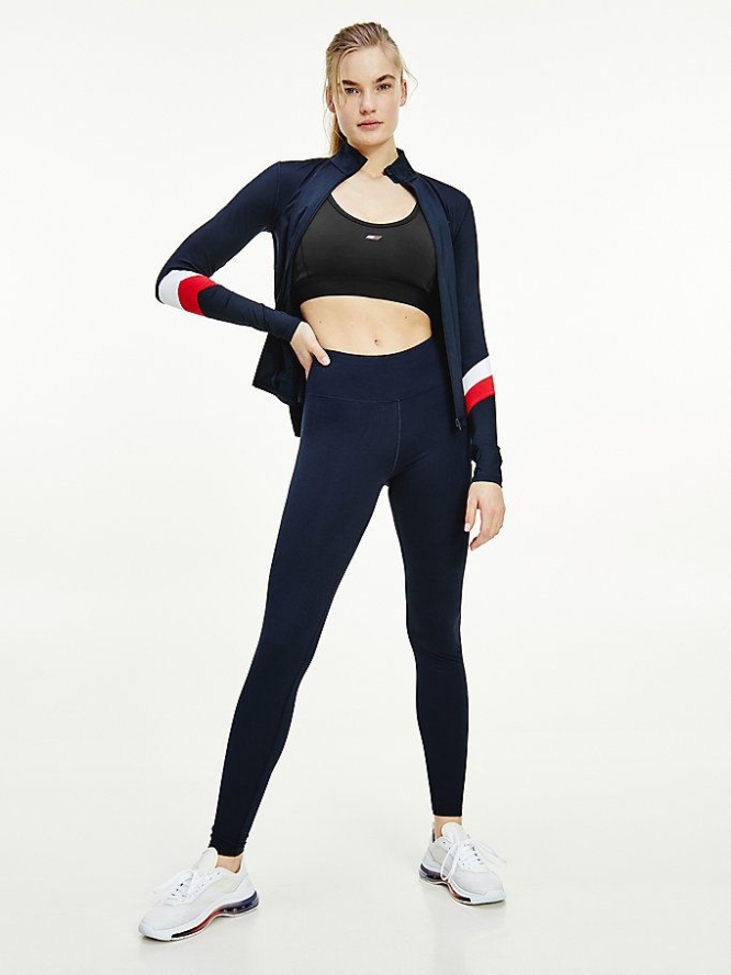 Tommy Hilfiger Sport TH Cool Full Length Leggings Damen Dunkelblau | AT582JFZA