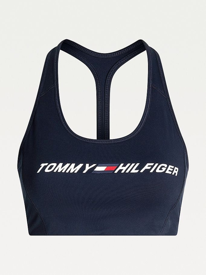 Tommy Hilfiger Sport TH Cool Laufschuhe Sports Bra Unterwäsche Damen Dunkelblau | AT654EXIL