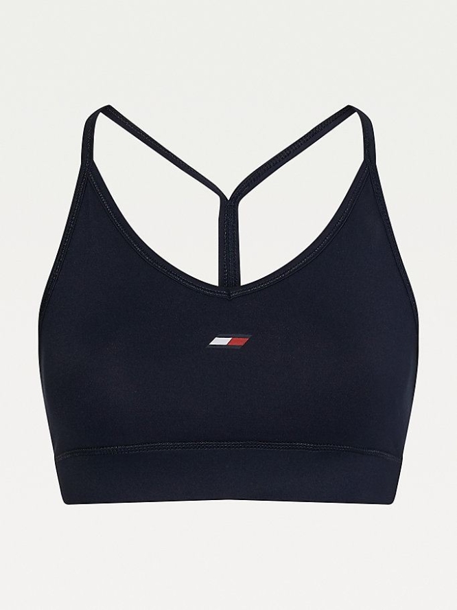 Tommy Hilfiger Sport TH Cool Low Support Bra Unterwäsche Damen Dunkelblau | AT126GBNA