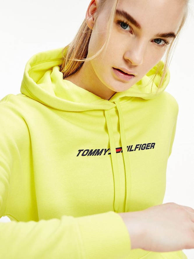 Tommy Hilfiger Sport TH Cool Relaxed Fit Hoodie Damen Gelb | AT681RFYH