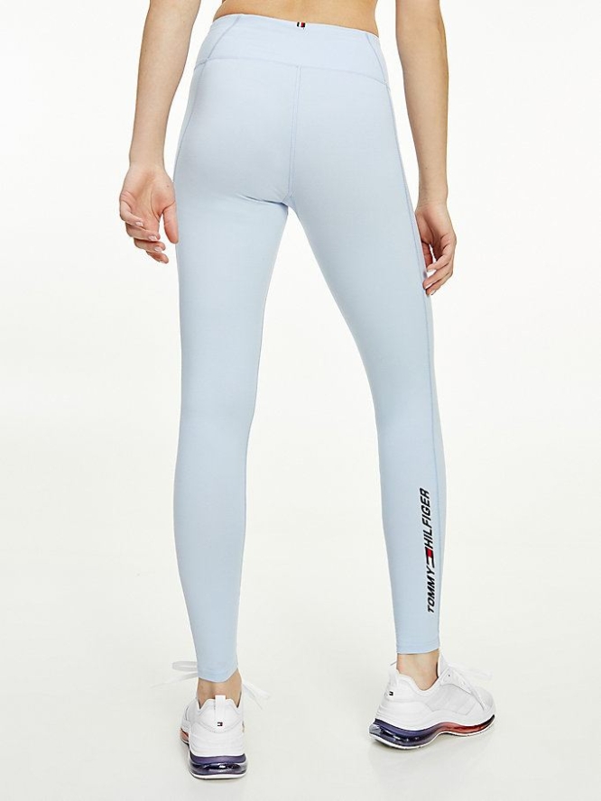 Tommy Hilfiger Sport TH Cool Schlank Leggings Damen Blau | AT135TJCY