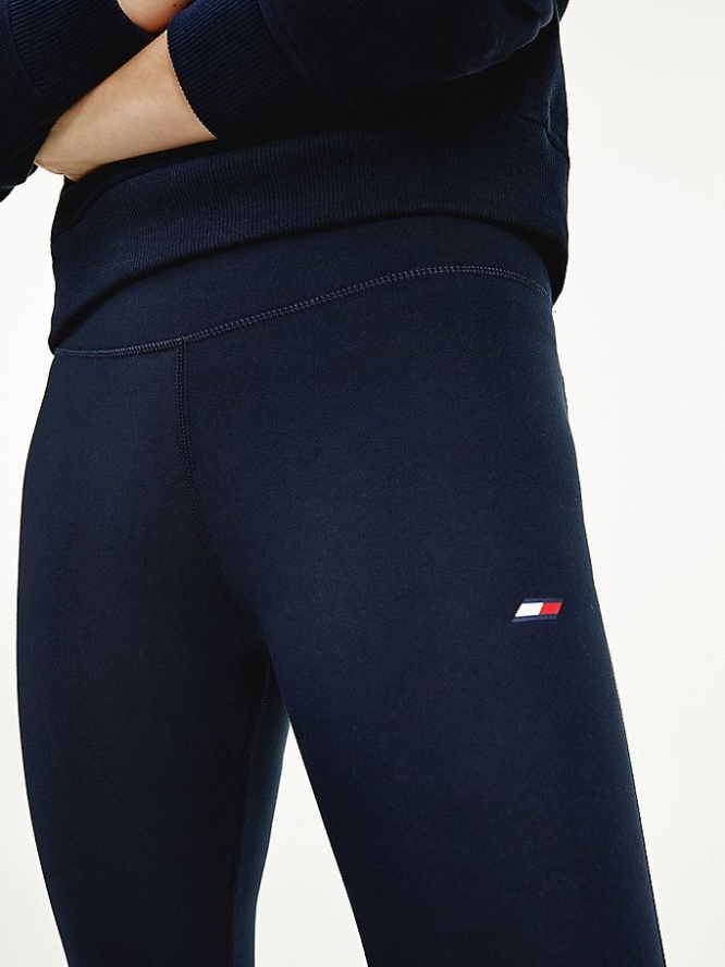 Tommy Hilfiger Sport TH Cool Schlank Leggings Damen Dunkelblau | AT513FLVU