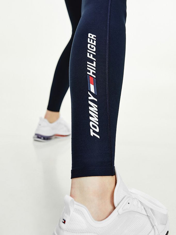 Tommy Hilfiger Sport TH Cool Schlank Leggings Damen Dunkelblau | AT513FLVU