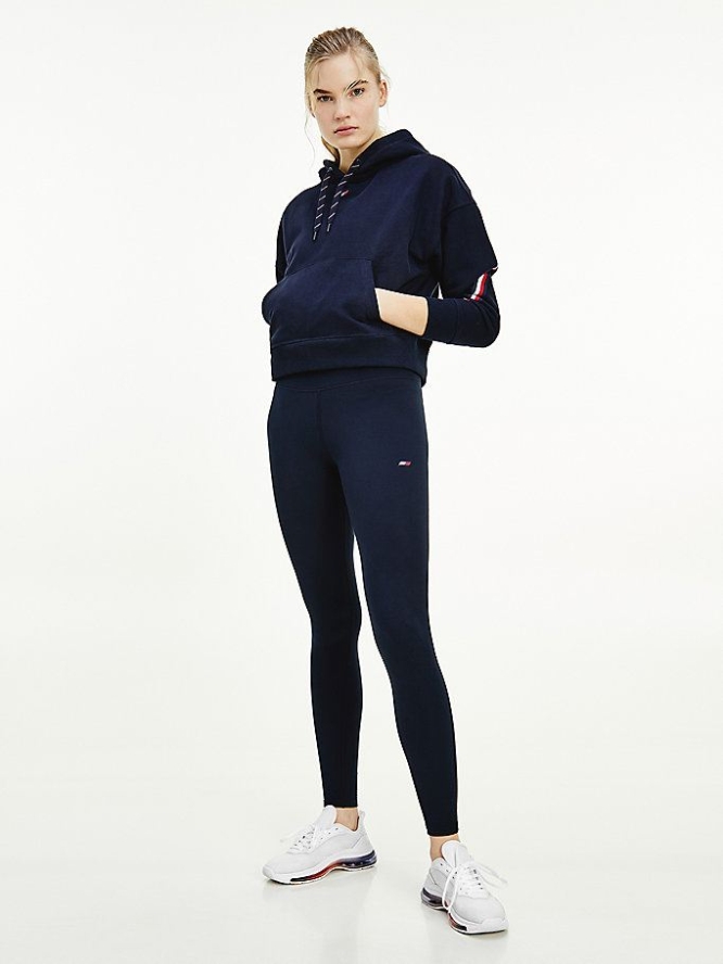 Tommy Hilfiger Sport TH Cool Schlank Leggings Damen Dunkelblau | AT513FLVU