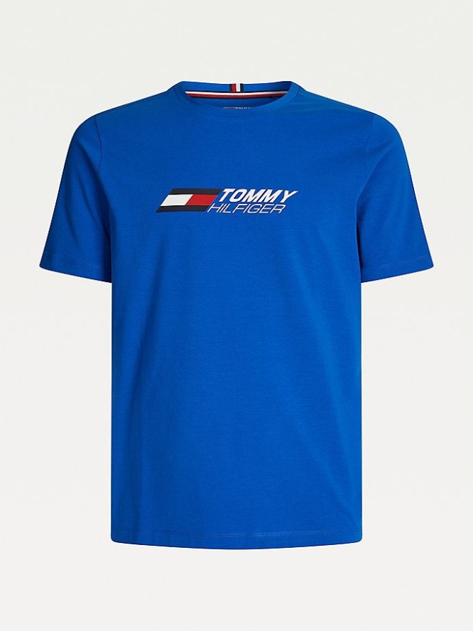 Tommy Hilfiger Sport TH Cool Slim Fit T-shirts Herren Blau | AT025MXQI