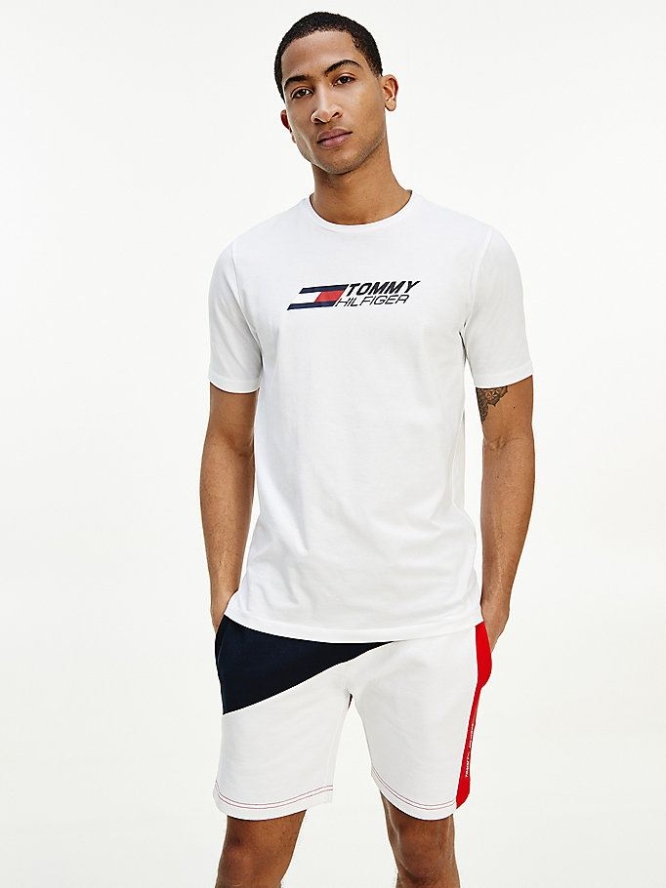 Tommy Hilfiger Sport TH Cool Slim Fit T-shirts Herren Weiß | AT296LXNA