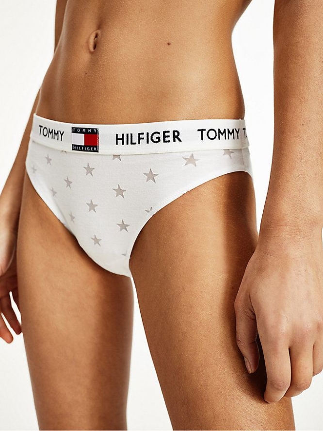 Tommy Hilfiger Star Burnout Briefs Unterwäsche Damen Weiß | AT706XOIN