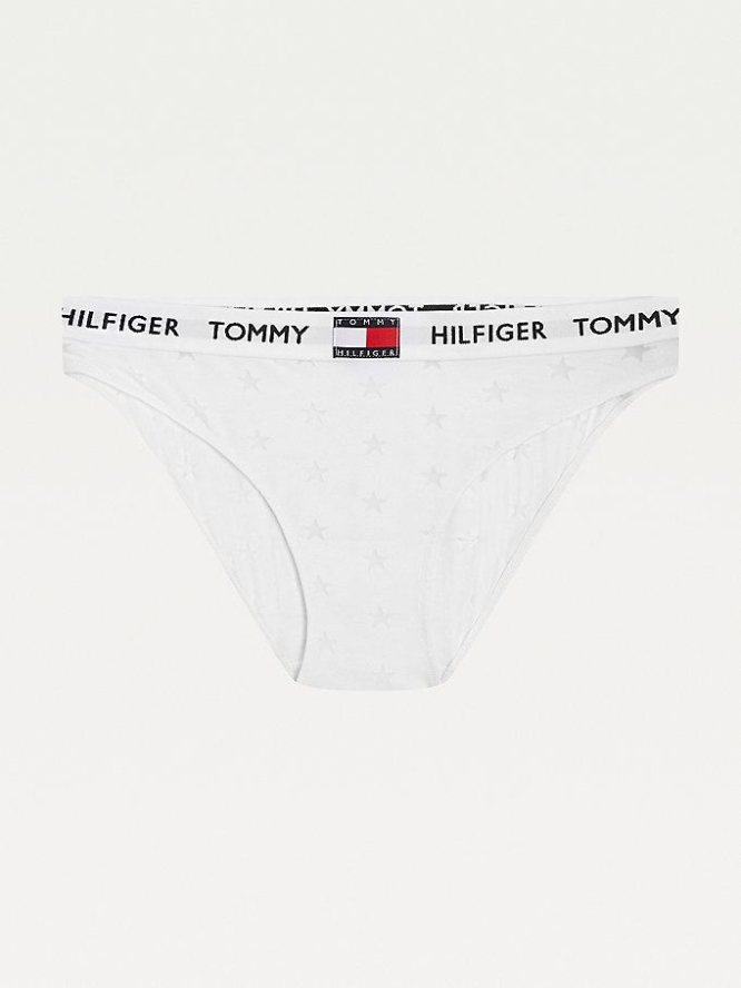 Tommy Hilfiger Star Burnout Briefs Unterwäsche Damen Weiß | AT706XOIN